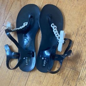 Black and white kate spade sandals